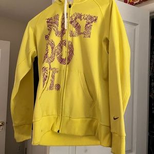 Yellow Nike Just Do It zip Up women